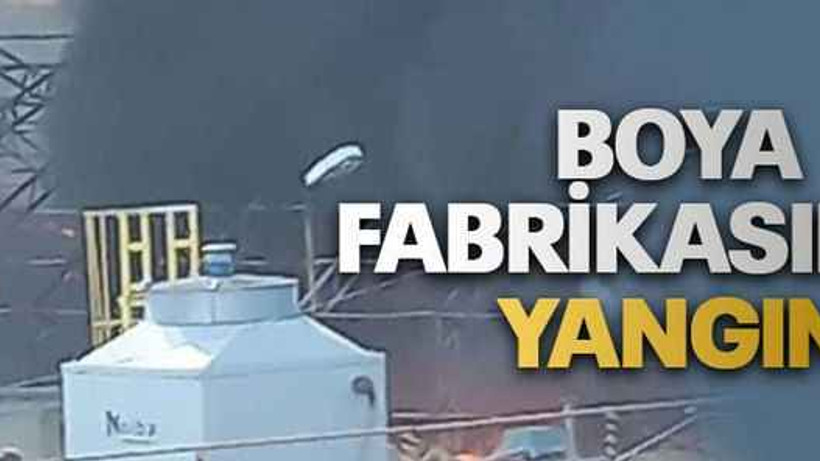 Boya fabrikasında yangın